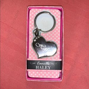 A keychain (with the name Haley)